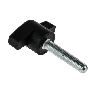 RS PRO Black Thermoplastic Wing Clamping Knob with Threaded Steel Stud 30mm Length 35mm Diameter 478-484