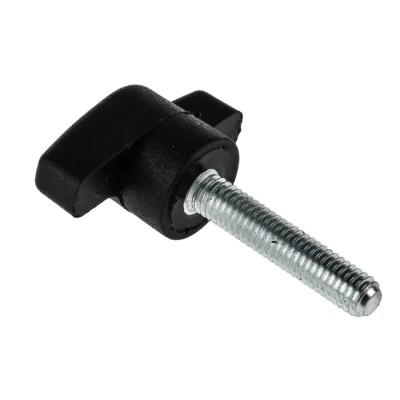 RS PRO Black Thermoplastic Wing Clamping Knob with Threaded Steel Stud 30mm Length 35mm Diameter 478-484