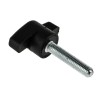 RS PRO Black Thermoplastic Wing Clamping Knob with Threaded Steel Stud 30mm Length 35mm Diameter 478-484