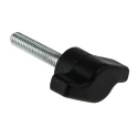 RS PRO Black Thermoplastic Wing Clamping Knob with Threaded Steel Stud 30mm Length 35mm Diameter 478-484