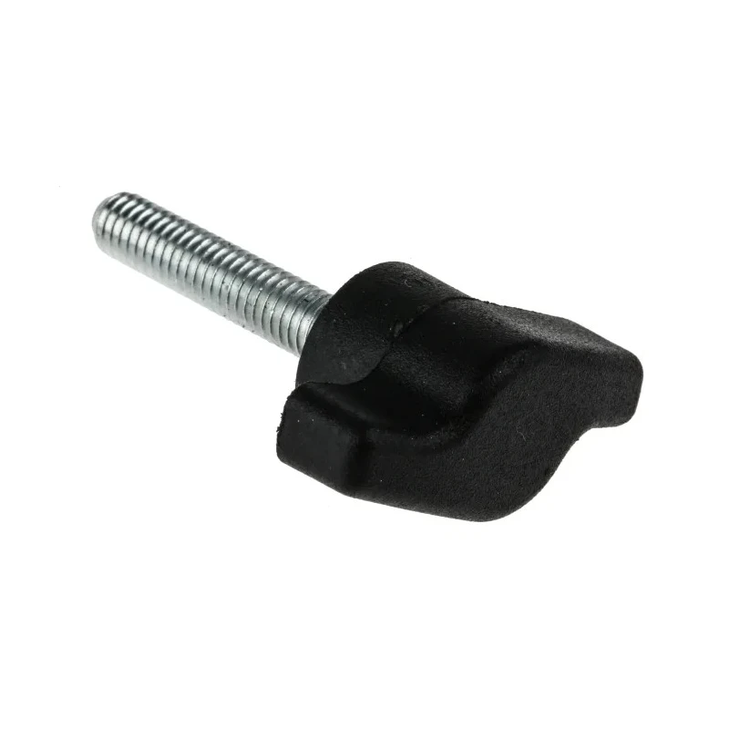 RS PRO Black Thermoplastic Wing Clamping Knob with Threaded Steel Stud 30mm Length 35mm Diameter 478-484