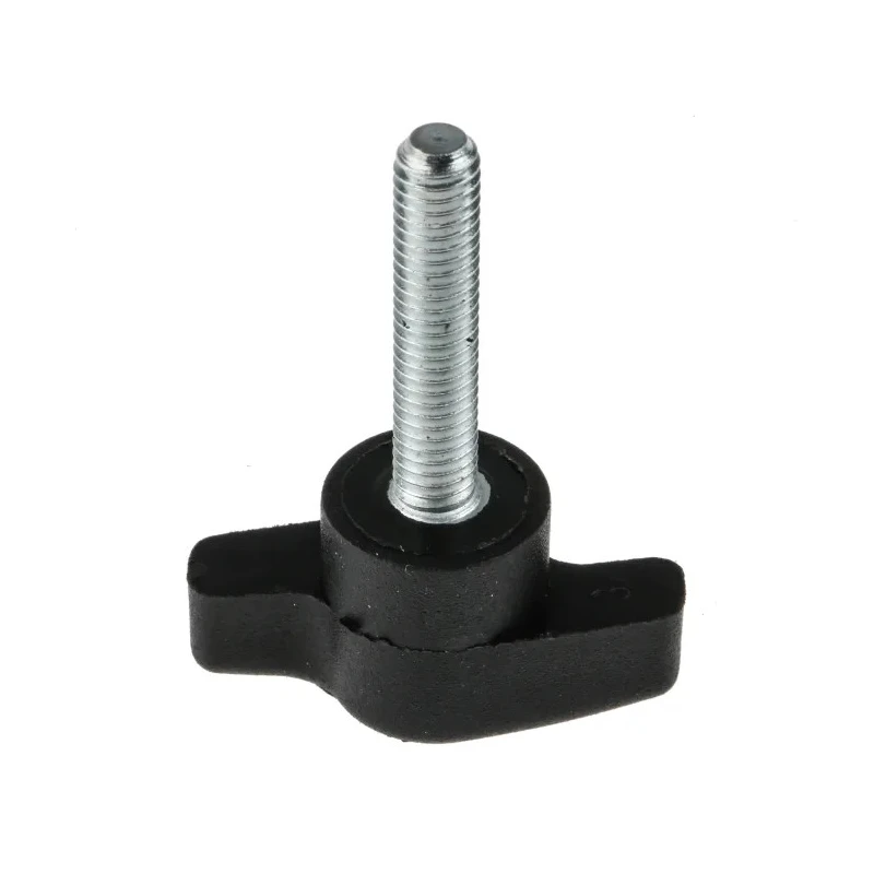 RS PRO Black Thermoplastic Wing Clamping Knob with Threaded Steel Stud 30mm Length 35mm Diameter 478-484
