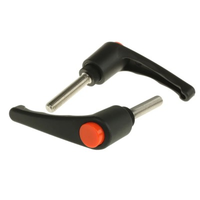 RS PRO Stainless Steel Clamping Lever M10 Thread Size 50 mm Insert Length Fibreglass Reinforced Nylon Handle 478-832