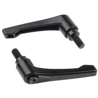 RS PRO Clamping Lever M8 x 16 mm, Die Cast Zinc Handle, Steel Shaft, Black, 65 mm Length 478-816
