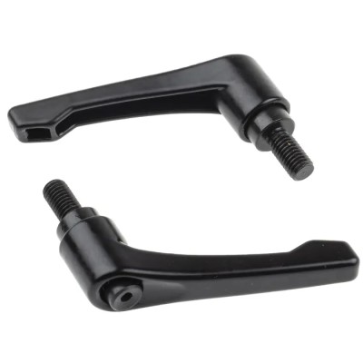 RS PRO Clamping Lever M8 x 16 mm, Die Cast Zinc Handle, Steel Shaft, Black, 65 mm Length 478-816