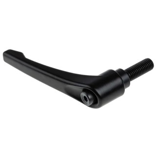 RS PRO Stainless Steel Clamping Lever M12 x 32 mm Die Cast Zinc Handle Steel Shaft Black 478-844