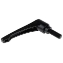 RS PRO Stainless Steel Clamping Lever M12 x 32 mm Die Cast Zinc Handle Steel Shaft Black 478-844
