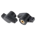 RS PRO Black Thermoplastic Wing Clamping Knob, Threaded Hole, 35 mm Knob Diameter, 8mm Thread Length 478-838