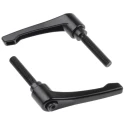 RS PRO Stainless Steel Clamping Lever M10 x 50 mm Zinc Die Cast Handle Black 478-848