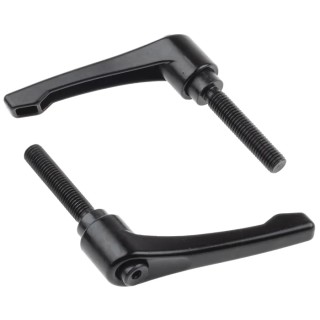 RS PRO Stainless Steel Clamping Lever M10 x 50 mm Zinc Die Cast Handle Black 478-848