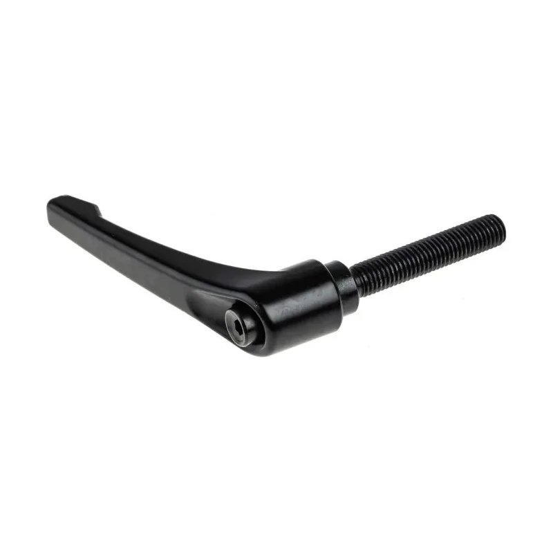 RS PRO Stainless Steel Clamping Lever M12 x 40 mm Steel Shaft Die Cast Zinc Handle Black 478-854