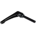 RS PRO Stainless Steel Clamping Lever M12 x 40 mm Steel Shaft Die Cast Zinc Handle Black 478-854