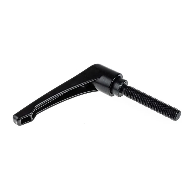 RS PRO Stainless Steel Clamping Lever M12 x 40 mm Steel Shaft Die Cast Zinc Handle Black 478-854