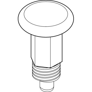 RS PRO M10 x 1 mm Stainless Steel Zinc Plated Hex Head Index Bolt, 30.4 mm Long 478-642