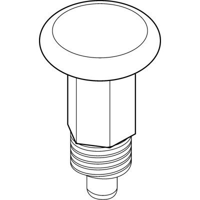 RS PRO M10 x 1 mm Stainless Steel Zinc Plated Hex Head Index Bolt, 30.4 mm Long 478-642