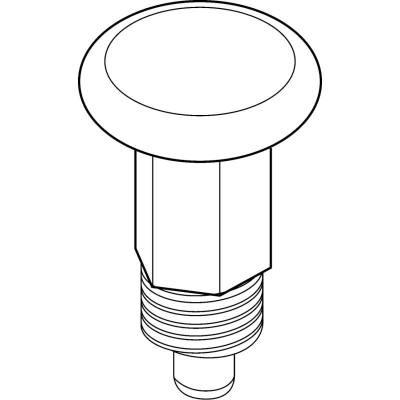 RS PRO M10 x 1 mm Stainless Steel Zinc Plated Hex Head Index Bolt, 30.4 mm Long 478-642