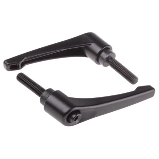 RS PRO Stainless Steel Clamping Lever M10 x 40 mm Die Cast Zinc Handle Steel Male Thread 478-894