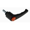 RS PRO Stainless Steel Clamping Lever Male Thread M8 x 20 mm Thermoplastic Handle Steel Shaft Black 65mm 478-949