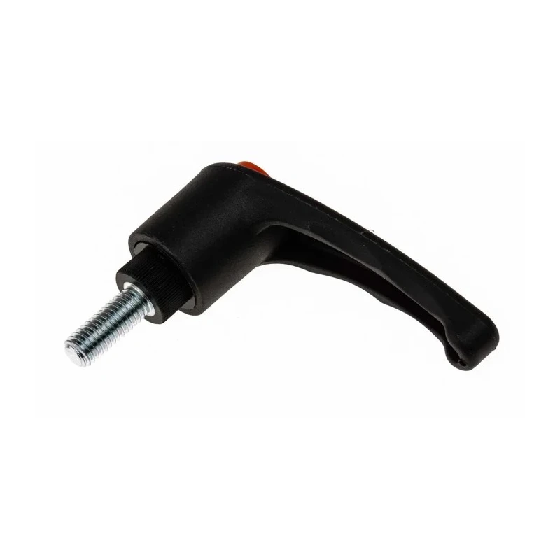 RS PRO Stainless Steel Clamping Lever Male Thread M8 x 20 mm Thermoplastic Handle Steel Shaft Black 65mm 478-949