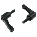 RS PRO Steel Clamping Lever, M6 x 16 mm, Black Die Cast Zinc Handle, Steel Shaft 479-009
