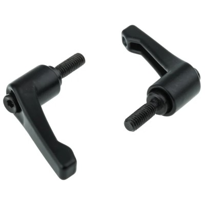 RS PRO Steel Clamping Lever, M6 x 16 mm, Black Die Cast Zinc Handle, Steel Shaft 479-009
