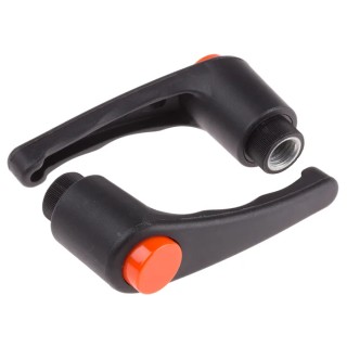RS PRO Steel Clamping Lever, M12 x 18 mm Black Thermoplastic Handle Female Thread 478-961