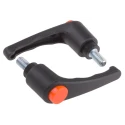 RS PRO Stainless Steel Clamping Lever Male Thread M10 x 20 mm Thermoplastic Handle Black 478-955
