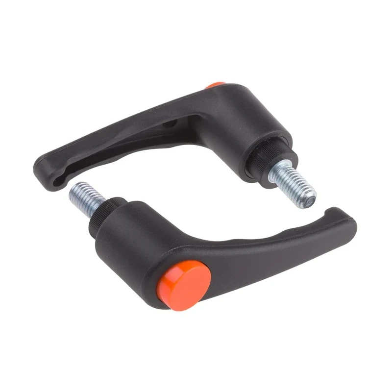RS PRO Stainless Steel Clamping Lever Male Thread M10 x 20 mm Thermoplastic Handle Black 478-955