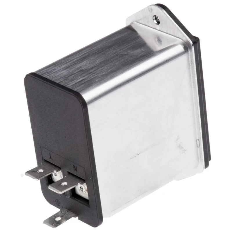 Schurter 250V AC 10A Panel Mount IEC Connector Male 2 Pole 2 Fuse Quick Connect DD12.9121.111