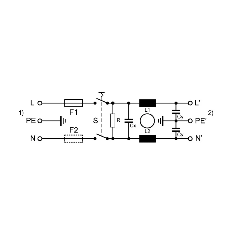 Schurter 250V ac 6A Panel Mount IEC Connector Male Quick Connect DD12.6121.111