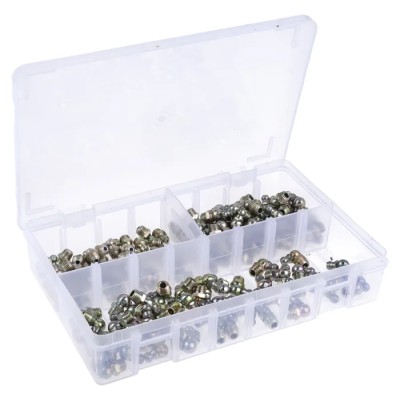 RS PRO Grease Nipple Kit Contains 50 H2-450 (8 x 1 mm), 50 H1-Straight (8 x 1 mm), 50 H3-900 (8 x 1 mm), Total 150 195-4071