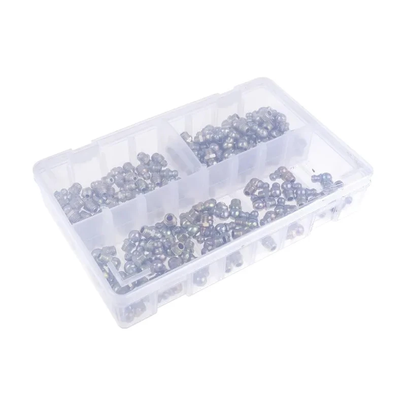 RS PRO Grease Nipple Kit Contains 50 H2-450 (8 x 1 mm), 50 H1-Straight (8 x 1 mm), 50 H3-900 (8 x 1 mm), Total 150 195-4071
