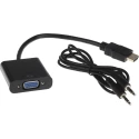 RS PRO HDMI to VGA Adapter Male HDMI to Female VGA Straight 150mm ABS Housing 195-4345