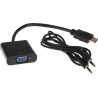 RS PRO HDMI to VGA Adapter Male HDMI to Female VGA Straight 150mm ABS Housing 195-4345