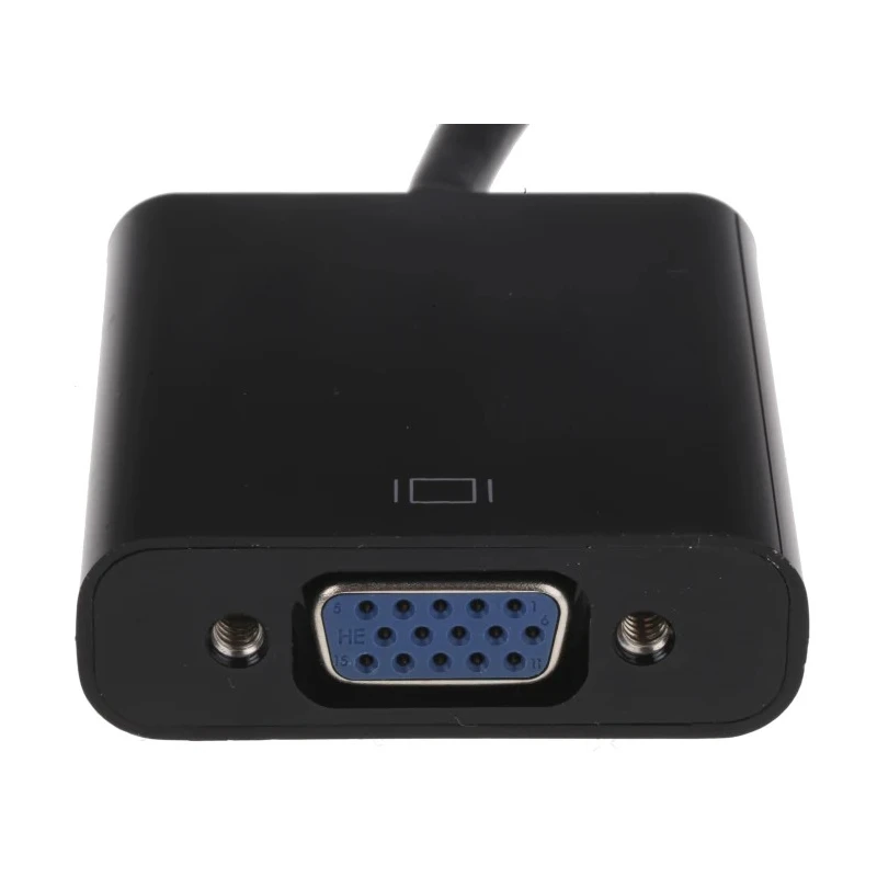 RS PRO HDMI to VGA Adapter Male HDMI to Female VGA Straight 150mm ABS Housing 195-4345