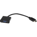 RS PRO HDMI to VGA Adapter Male HDMI to Female VGA Straight 150mm ABS Housing 195-4345