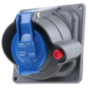 Legrand Panel Mount Industrial Power Connector Blue 16A 230V IP44 IP45 HYPRA 0 520 02