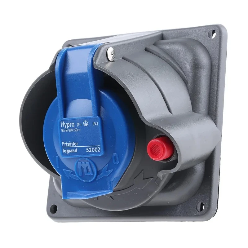 Legrand Panel Mount Industrial Power Connector Blue 16A 230V IP44 IP45 HYPRA 0 520 02