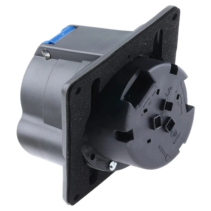 Legrand Panel Mount Industrial Power Connector Blue 16A 230V IP44 IP45 HYPRA 0 520 02