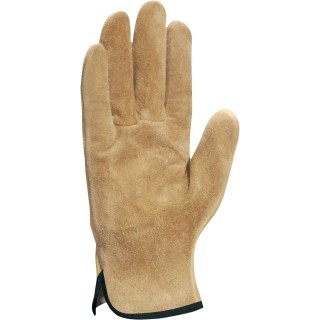 Delta Plus Beige Leather Work Gloves Size 10 Uncoated Coating FIB49