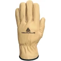 Delta Plus Beige Leather Work Gloves Size 10 Uncoated Coating FIB49