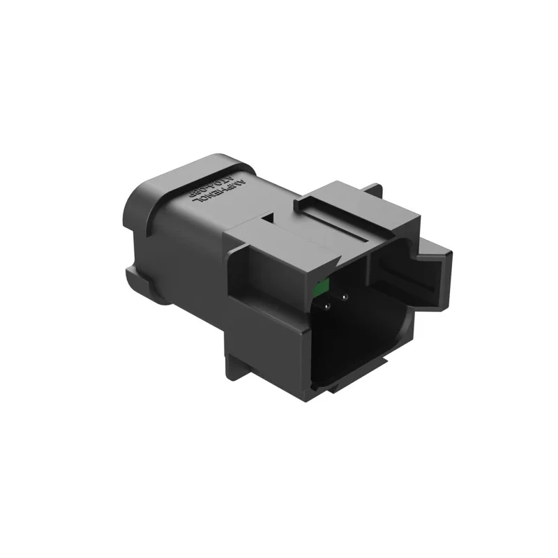 Amphenol Industrial AT Automotive Connector Male Black Cable 8 Way Crimp Termination AT04-08PB-P021