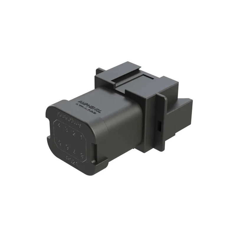 Amphenol Industrial AT Automotive Connector Male Black Cable 8 Way Crimp Termination AT04-08PB-P021