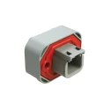 Amphenol Industrial AT Automotive Connector Male Grey Flange 2 Way Solder Termination 7.5A IP67 ATM15-2P-BM03