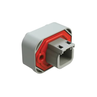 Amphenol Industrial AT Automotive Connector Male Grey Flange 2 Way Solder Termination 7.5A IP67 ATM15-2P-BM03