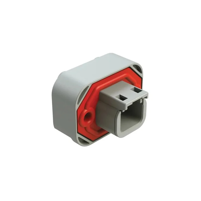 Amphenol Industrial AT Automotive Connector Male Grey Flange 2 Way Solder Termination 7.5A IP67 ATM15-2P-BM03