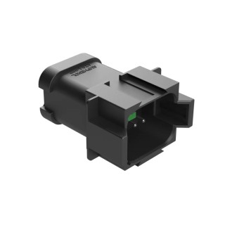 Amphenol Industrial AT Automotive Connector Male Black Cable 8 Way Crimp Termination AT04-08PB-P028