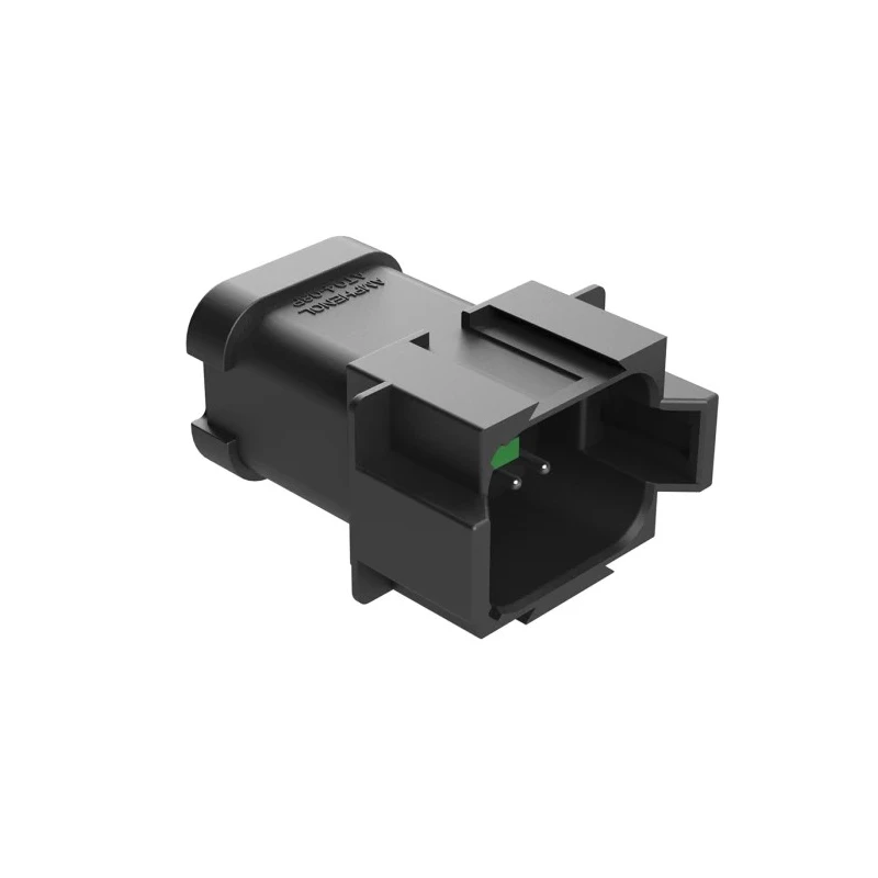 Amphenol Industrial AT Automotive Connector Male Black Cable 8 Way Crimp Termination AT04-08PB-P028