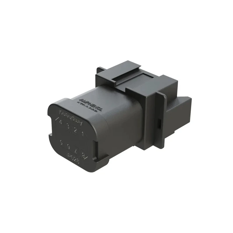 Amphenol Industrial AT Automotive Connector Male Black Cable 8 Way Crimp Termination AT04-08PB-P028