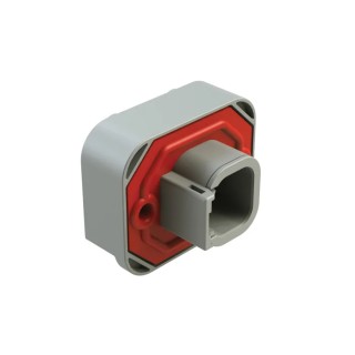 Amphenol Industrial Automotive Connector Male Grey Flange 4 Way Solder Termination AT Series 7.5A IP67 ATM15-4P-BM03